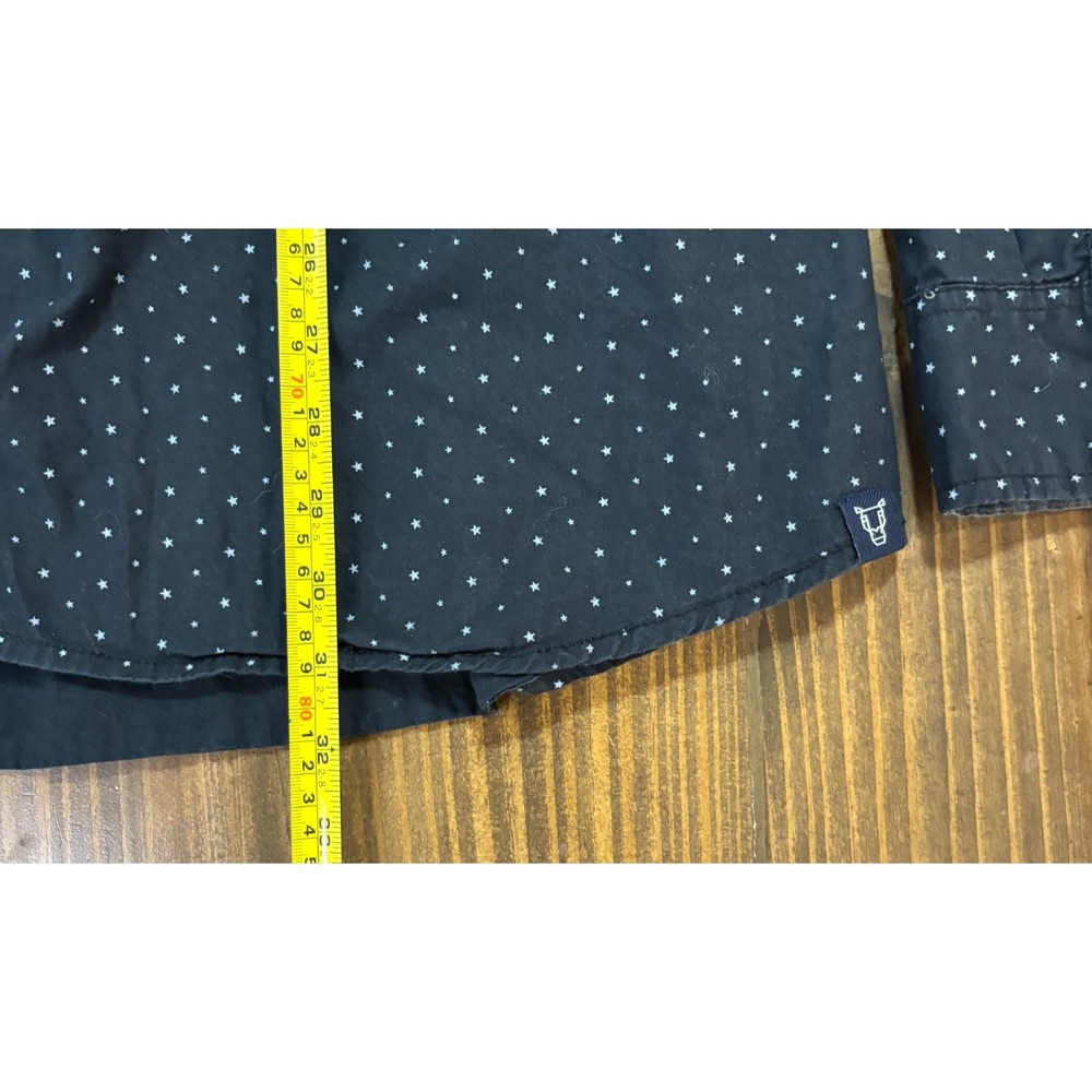 Quilted Giraffe Mens 3X Black Star Print Button Down Long Sleeve Shirt Cotton - Picture 7 of 8